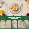 thumbnail image 4 of 250 Piece Biodegradable Paper Plates and Bowls Set Compostable 7 Inch and 9 Inch Brown Disposable Dinnerware with Forks Knives and Spoons, 4 of 6