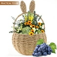 thumbnail image 2 of SHISUYAN Woven Basket with Handle Rabbit Ear Flower Arrangement Basket Woven Flower Basket, 2 of 8