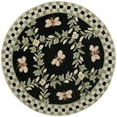 thumbnail image 4 of SAFAVIEH Chelsea Lara Floral Wool Area Rug, Black, 7'6" x 9'6" Oval, 4 of 10
