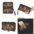 thumbnail image 4 of TSOVTHRID Skull Crown Rose Print Purse for Women Pu Leather Black Shoulder Purse Top Handle Tote Satchels with Wallet Large Capacity Handbag Wallet Set for Shopping Walking, 4 of 7