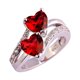 thumbnail image 2 of Anillo de piedra preciosa blanca y arcoíris con corte de corazón para mujer, joyería para amantes de la moda Wmkox8yii  fajkfhkj1408, 2 of 5