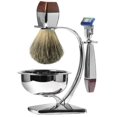 thumbnail image 1 of Set de afeitadora para hombre, juego de afeitadora manual con soporte resistente, cuenco para jabón y brocha de afeitar y brocha de afeitar, compatible con Fusion 5, 1 of 4