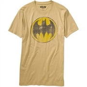 Men's Batman Logo Vintage Tee Yellow