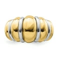 thumbnail image 5 of 14k Two-tone Shrimp Dome Ring R887, 5 of 6