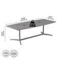 thumbnail image 6 of 96W x 42D Conference Table with Metal Base in Platinum Gray - Engineered Wood, 6 of 7