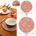 thumbnail image 3 of Beautiful Daisy Placemats Set of 2, Woven Washers, Cotton, Round Large Pot Holder, Heat Resistant, for Pot Countertops Home Decor, 3 of 7