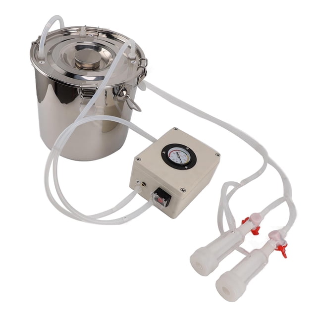 Goat Milking Machine, Pulsation Vacuum Pump Milker 12000mAh Battery Efficient Stainless Steel Plastic for Home