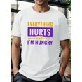 thumbnail image 1 of Camiseta para hombre con estampado gráfico vibrante "Everything Hurts": manga corta cómoda para uso informal de verano, ideal para hombres que buscan una camiseta de corte holgado y camisetas informal, 1 of 6