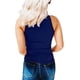 thumbnail image 5 of Camisetas sin mangas Henley para mujer con cuello en V acanalado y botones para verano, 5 of 5
