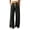Black #264, variant on Women's Wide Leg Pants High Waisted Drawstring Elastic Waist Solid Color Loose Palazzo Lounge Pants with Pockets