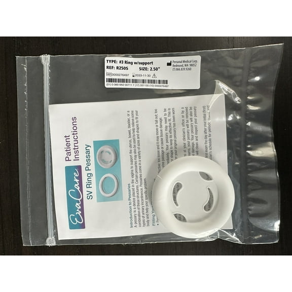 Pessary EvaCare Ring Size 3 Silicone with support | R250S