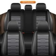 thumbnail image 3 of DIKSOAKR Leather Car Seat Cover Fit for Buick Envision 2016-2025 Faux Leather Car Seat Protector Vehicle Cushion Covers Compatible Airbag Waterproof Full Set 5 Seats Black&Gray, 3 of 7