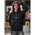 thumbnail image 2 of NASA Nasa Logo Floating Objects Hoodie Women -NASA Designs, Female 5X-Large, 2 of 4