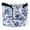 Floral with Blue Flowers, variant on Haosy Red Blue Japanese Wave Golf Mallet Putter Cover Strong Magnetic Leather Golf Club Headcover Closure