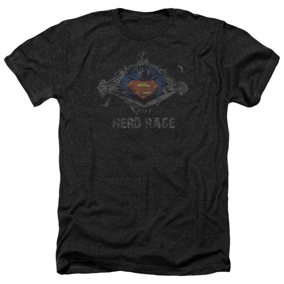 Superman - Nerd Rage - Heather Short Sleeve Shirt - Small