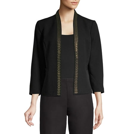 Studded Stretch Crepe Jacket