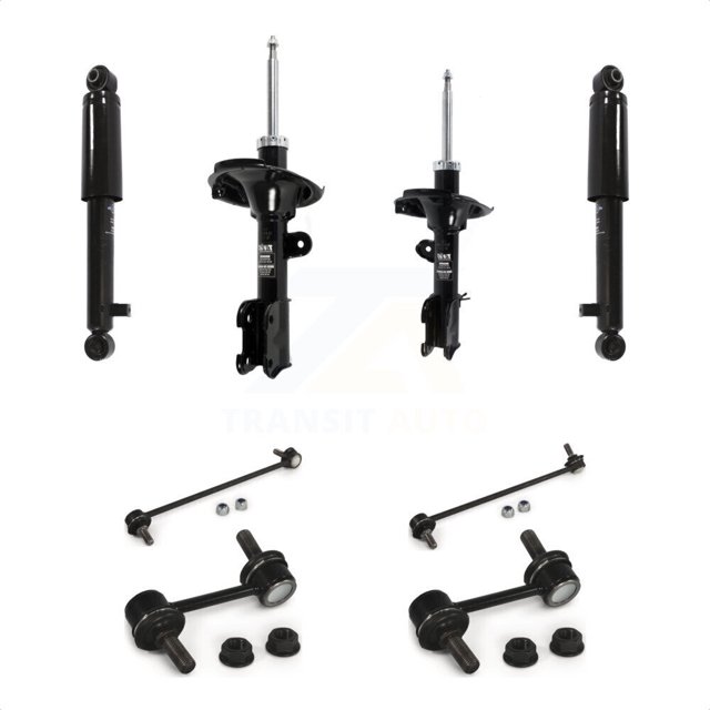 Transit Auto Front Rear Suspension Strut Shock & TQ sway Bar Link Kit (8Pc) for Car 2007-2012 Hyundai Veracruz - Left Right Side (Driver Passenger) KSS-107956