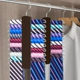 thumbnail image 5 of 2 Pack Rotating Twirl Tie Rack, Premium Wooden Necktie and Belt Hanger, Tie Rack for Closet, 360 Degree Swivel Space Saving Ties Holder for Men Hanging 40 Ties, 5 of 8