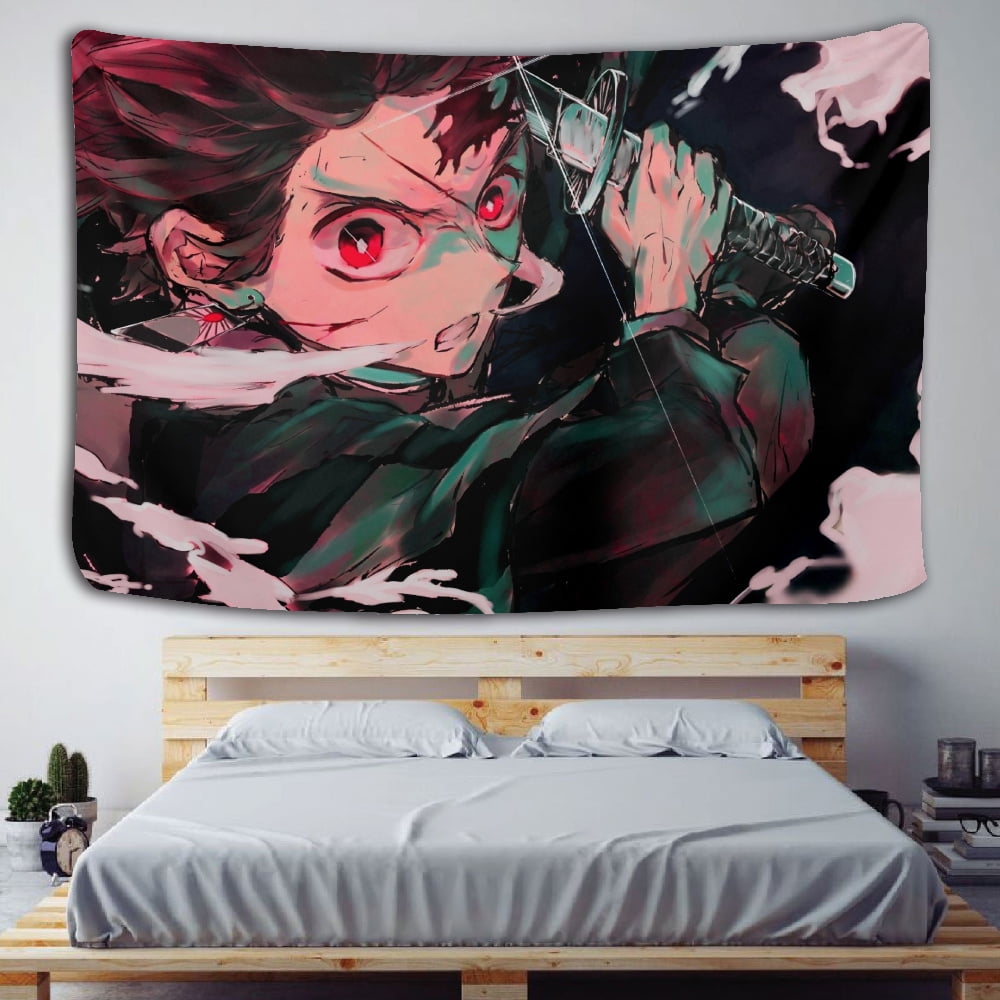 Demon Slayer Background Cloth Wall Hanging Decor Boys Room Decor ...