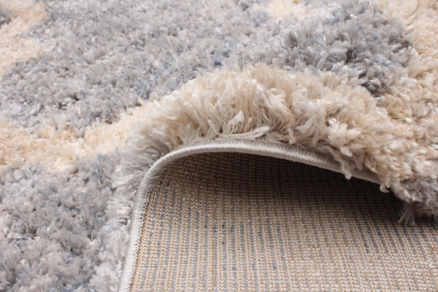 ECARPET Trellis Frise Moelleuse pour Chambre à Coucher, Collection Annica Ultra Douce et Pelucheuse