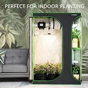 VIVOSUN D325 2-in-1 3x2 Grow Tent, 36x24x53 High Reflective Mylar with Multi-Chamber and Floor Tray for Hydroponic Indoor Plant