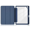 thumbnail image 4 of ShellTech Case for iPad 9th 8th 7th Generation 10.2-inch,Magnetic Folio Smart Leather Case Clear PC Auto Sleep/Wake Trifold Stand Back Cover Built-in Pencil Holder,Darkblue, 4 of 11