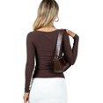 thumbnail image 2 of GHSDFBB Women Summer Slim Fit Basic Crop Tops Solid Color Long Short Sleeve Crew Neck Pullover Tight Tee Shirts Streetwear, 2 of 5