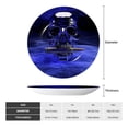 thumbnail image 2 of Bingfone Steel Skull Print Bone China Dinner Decorative Plates,Handmade Ceramic Dinner Plate with Stand for Home Club-6in, 2 of 6