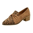 thumbnail image 3 of YOUYEDIAN Loafers for Women Pointed Toe Fashion Slip On Versatile Block Heel Shoes Casual Comfy Leopard Print Dress Shoes, 3 of 5