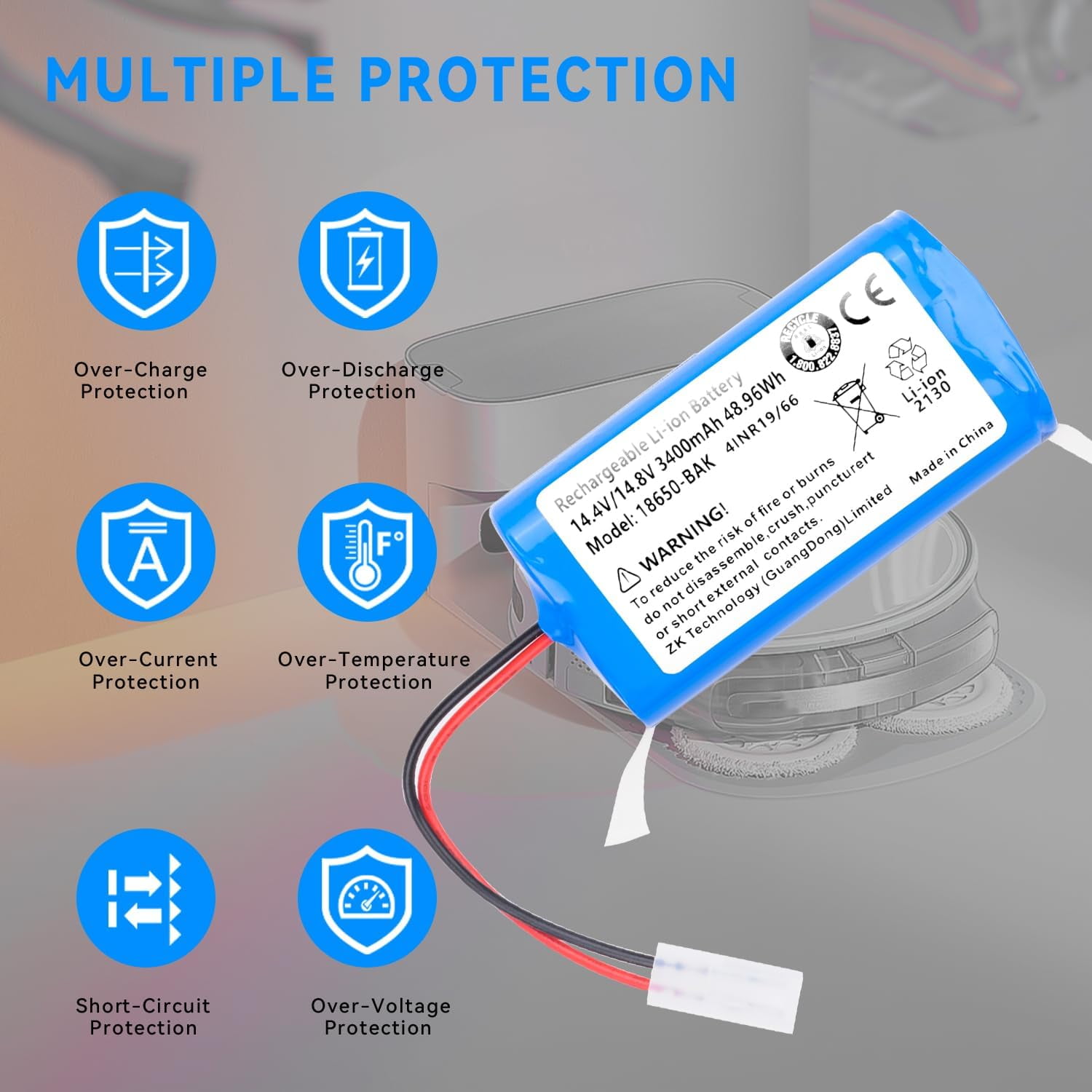 Akku Li-Ion Kompatibel Mit Bissell SpinWave Wet - Saug Oder Wisch Fun - Foto 10