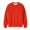 thumbnail image 5 of Spazoro Boys Corduroy Pullover Sweatshirt, Crewneck Solid Color Relaxed Fit Long Sleeve Cozy Daily Wear Top Red Size 7-8, 5 of 8