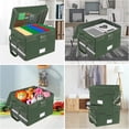 thumbnail image 4 of Fireproof Document Box with Lock,File Storage Organizer with Pockets,Collapsible Portable File Box Home Office  Filing Cabinet with Handle for Hanging Letter/Legal Folders,Green,2 Pack, 4 of 4
