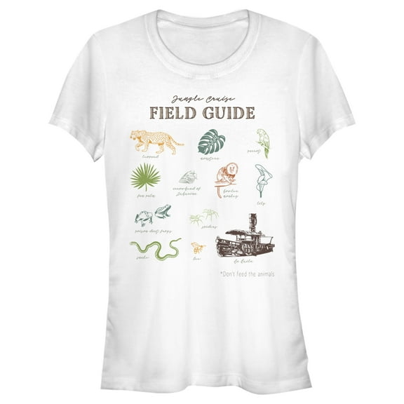 Junior's Jungle Cruise Field Guide Graphic Tee White X Large