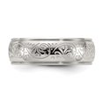 thumbnail image 3 of Auriga Fine Jewelry Stainless Steel Polished Etched Design Ridged Edge 7.5mm Men's Band Size 10, 3 of 7