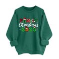 thumbnail image 4 of Merry Christmas Sweatshirts Womens Crewneck Christmas Printed Shirts Loose Long Sleeve Blouses Casual Xmas Sweatshirt Holiday Party Pullover Sweater Tops M, 4 of 8