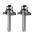 thumbnail image 1 of Unique Bargains 2pcs Router Bit 1/4 Shank 1/2 inch Cutting Dia Round Over Corner 2 Flutes Tungsten Steel for Woodworking Milling Cutter, 1 of 5