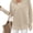 Light Khaki, variant on Olaglory Womens Quarter Zip Pullover Sweater Long Sleeve Casual Loose V Neck Collared Ribbed Knit Jumper Tops with Thumb Hole, Fall Winter Fashion 2026