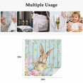 thumbnail image 5 of Easter Cloth Napkins, Spring Rabbit Eggs Flowers Leaf Green Wooden Plank Washable and Reusable Dinner Napkins Set of 2, Table Napkin for Kitchen Party Birthday Wedding Hotel Housewarming 20"x20", 5 of 9