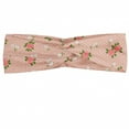 thumbnail image 1 of Spring Headband, Shabby Daisy and Rose Blooms on Retro Polka Dots Romantic Feminine Pattern, Elastic and Soft Women's Bandana for Sports and Everyday Use, Grey Red Coconut, by Ambesonne, 1 of 3