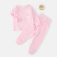 thumbnail image 2 of mgoYE Toddler Baby Boys Girls Clothes 3 6 12 18 24m 3t 4t Long Sleeve Ribbed Top and Pants Set 2 Piece Solid Color Fall Winter Outfits Size 12-18 Months, 2 of 9