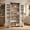 71"H White Grain, variant on 71" Tall Food Pantry Storage Cabinet with Barn Door, Farmhouse Kitchen Pantry Cabinet with Adjustable Shelves, Free Standing Craft Storage Cabinets for Craft Room, Dinning Room or Living Room