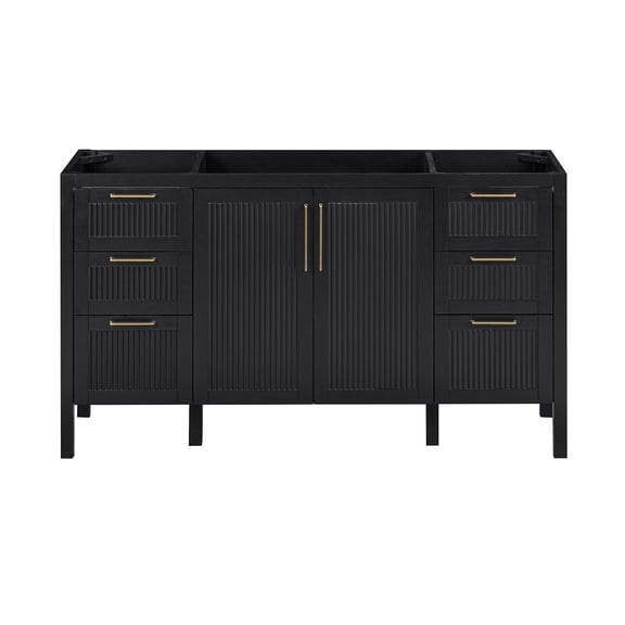Avanity Luka-V60 Luka 60" Single Free Standing Vanity Cabinet Only - Black Oak