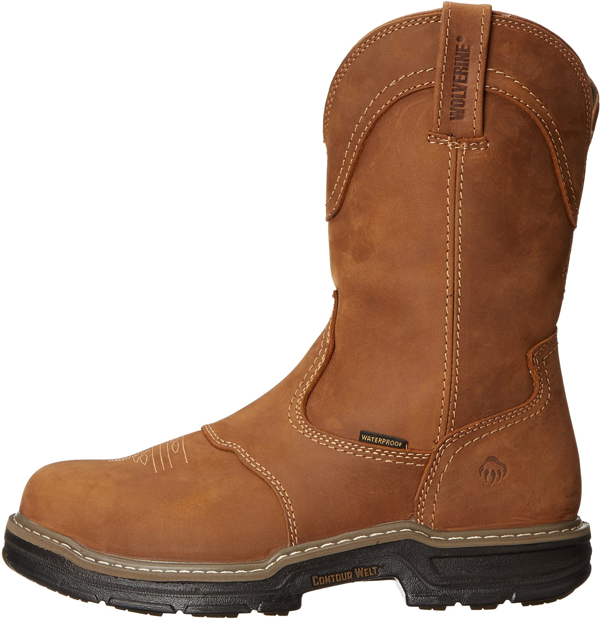 wolverine men's anthem western wellington work boots