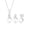 Silver, variant on Elli by Julie & Grace Freshwater Paerl Crystal Infinity Necklace and Earrings Jewelry Set
