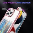 thumbnail image 5 of ELEHOLD for iPhone 16 Pro Case,Clear Card Holder Kickstand Credit Card Slot Soft TPU+Hard PC Slim Bumper Anti-Scratch Shockproof Protective Wallet Case for iPhone 16 Pro,Pink, 5 of 8