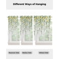 thumbnail image 4 of Eucalyptus Lemon Swag Valances for Windows, Sage Green Plant Leaf Yellow Fruit Rod Pocket Sheer Valances for Large Windows, Swag Toppers Light Filtering for Kitchen Living Room 2 Panels 36''x45'', 4 of 6