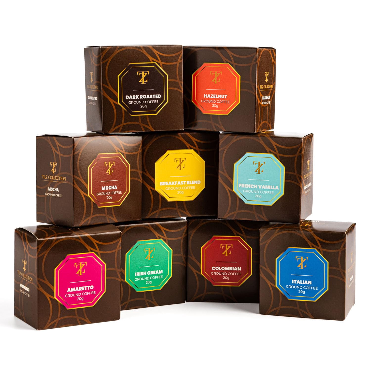 Coffee Gifts - Gourmet Coffee Gift Set, 9 Ground Coffee Assortment Gift Set, Coffee Sampler Gift Set, Tasting Kit, Gifts For Coffee Lovers, Ground Coffee Gift Basket, Gifts For Men And Women