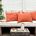 thumbnail image 3 of Outdoor Lumbar Pillows Cover Set of 2, 12" x 20" Outdoor Waterproof Decorative Throw Pillow Cover Cover for Patio, Orange, 2 Pack, 3 of 9
