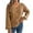 Khaki, variant on Sweaters for Women Trendy Solid Color Long Sleeve Button Decor Pullover Tops Casual Comfy Knit Jumper Blouse