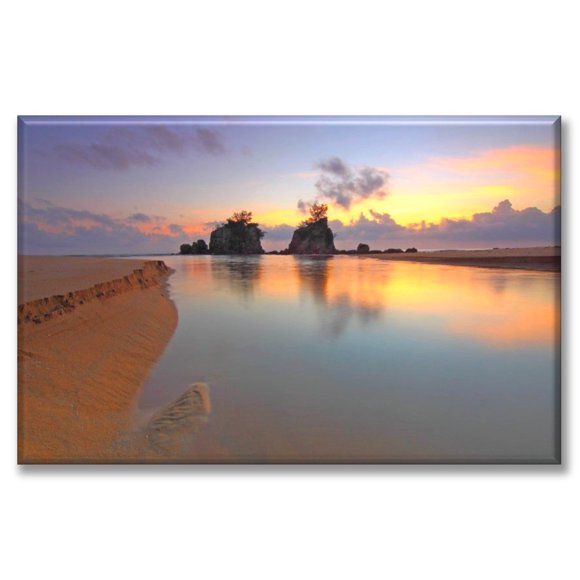 Cuadro Canvas Pixtreats Playa Tranquila 40X60 cm